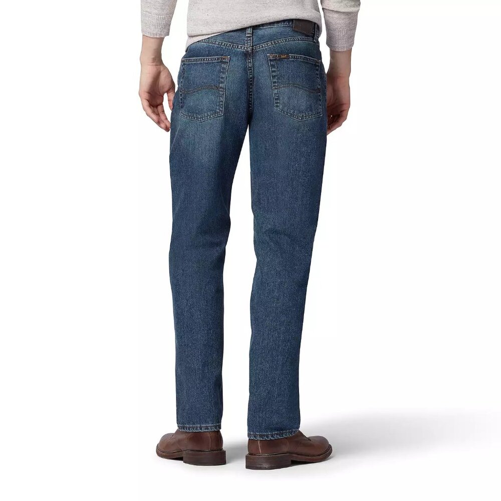 Men's New Lee Relaxed Fit Straight Leg Jeans Sz 28x30 - Picture 2 of 9